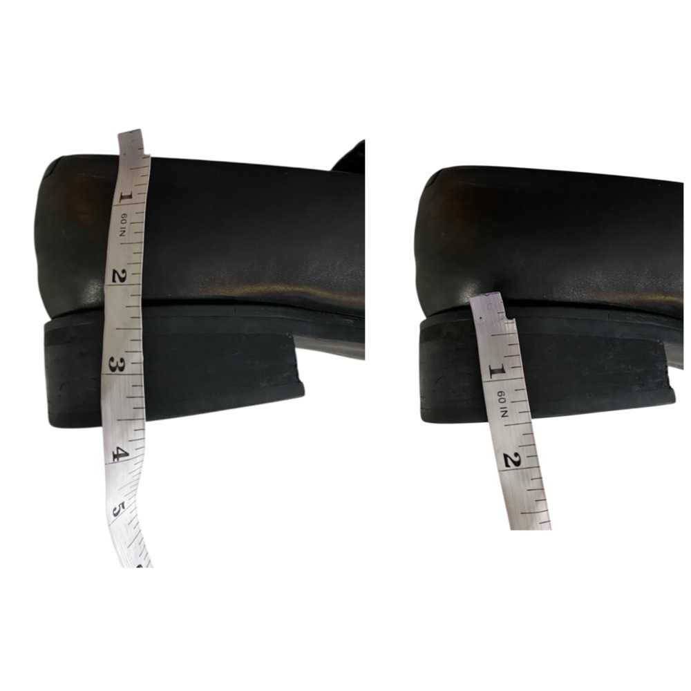 Franco Sarto L-Bocca Loafer Leather Slip-On Black Women's Size 7.5 Goth Grunge - Picture 11 of 12